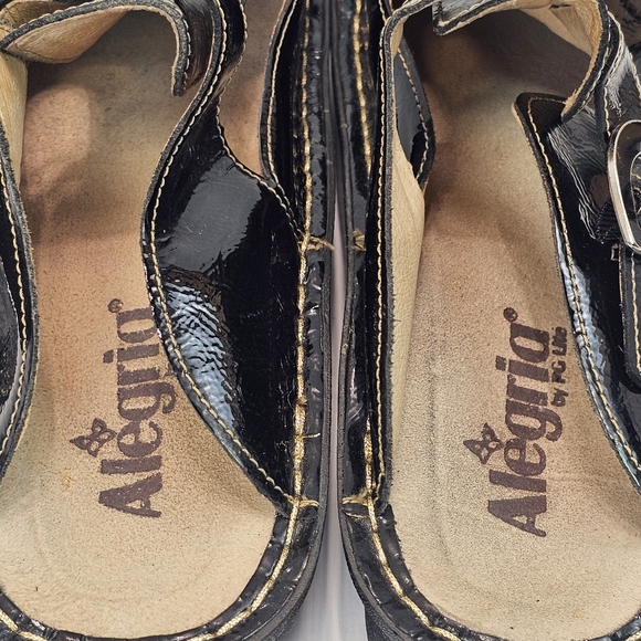 Alegria By PG Lite Patent Black Leather Classic Clog, EUC, Size 38 - Picture 4 of 8